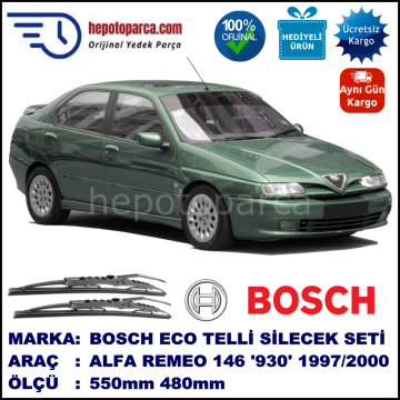 ALFA ROMEO 146 [930] 04.97-12.00 550 / 480 mm. BOSCH ECO Telli Silecek 2'li Takım