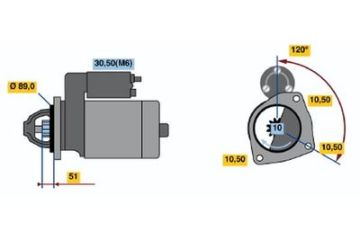 Marş Motoru Bosch 24V 4.0KW İveco