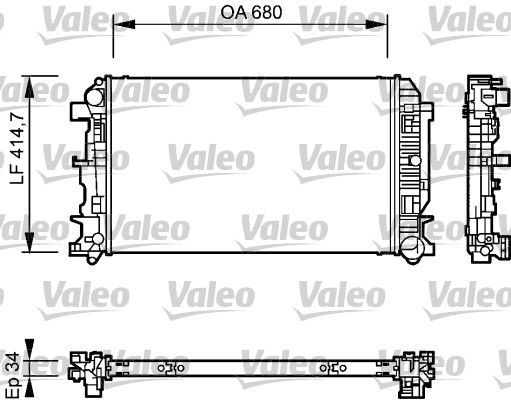 735084 RADYATÖR VOLKSWAGEN CRAFTER 2,5 TDI 2E0121253A