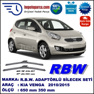 KIA Venga  12.2009-..., 650 / 350 mm.  RBW  ADAPTÖRLÜ MUZ SİLECEK SETİ