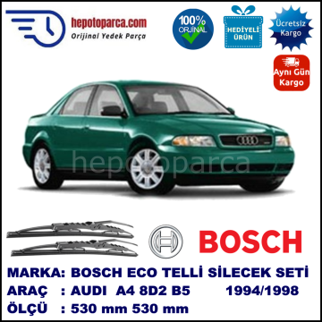 AUDI A4 [8D2; B5] 11.94-12.98 530 / 530 mm. BOSCH ECO Telli Silecek 2'li Takım