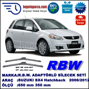 SUZUKI SX4 Hatchback  05.2006-..., 650 / 350 mm.  RBW  ADAPTÖRLÜ MUZ SİLECEK SETİ