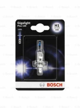 Ampul - Gigalight Plus 120 - 12 V - H1 - 55 W - P1 P14,5s Seffaf Tekli Paket