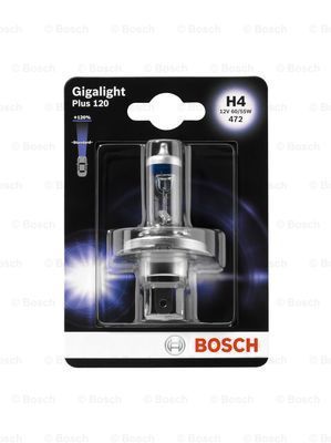 Ampul - Gigalight Plus 120 - 12 V - H4 - 60/55 W - P43t Seffaf Tekli Paket