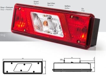 FARBA 14309  FORD TRANSİT STOP LAMBASI SOL  BK3113405CC