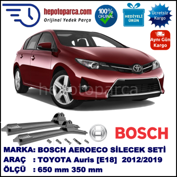 TOYOTA Auris [E18] 10.2012-..., 650 / 350 mm. BOSCH AEROECO Aparatlı Muz Silecek