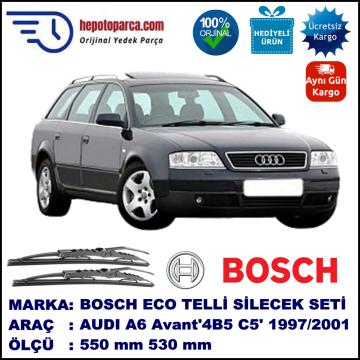 AUDI A6 Avant [4B5; C5] 04.97-05.01 550 / 530 mm. BOSCH ECO Telli Silecek 2'li Takım