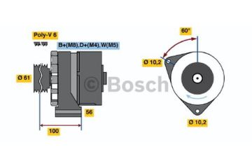 AlternatörMERCEDES-BENZ G-Klasse; Unimog MB A1081540202; MB A0081
