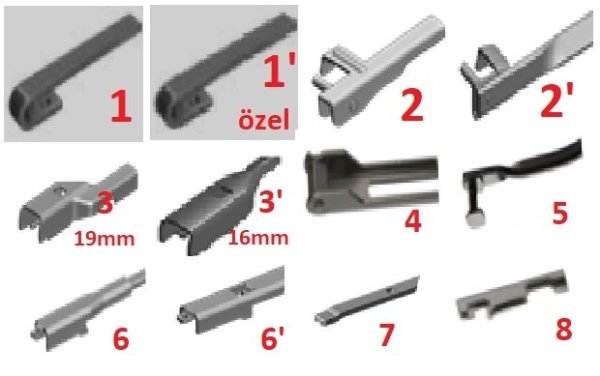 TOYOTA Hilux [N15; N25; N26; N35] 07.2005-..., 530 / 470 mm. BOSCH AEROECO Aparatlı Muz Silecek