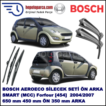 SMART (MCC) Forfour [454] 01,2004-06,2007 Bosch Aeroeco Ön ve Arka Silecek Takımı