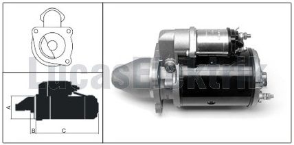 27543  MARS MOTORU 12V/2,8KW/10DIS M127 BEDFO RD 3,5-7 TON (26416 YERINE)