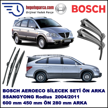 SSANGYONG Rodius  08,2004-,,, Bosch Aeroeco Ön ve Arka Silecek Takımı