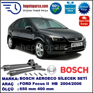 FORD Focus II [04] 07.2004-01.2006, 650 / 400 mm. BOSCH AEROECO Aparatlı Muz Silecek