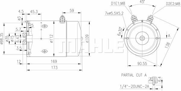 MM 19 Z1660 48V 2KW LETRİKA MAHLE ISKRA MM19 72736235 11212286500