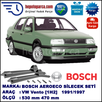 VW Vento [1H2] 11.1991-12.1997, 530 / 470 mm. BOSCH AEROECO Aparatlı Muz Silecek