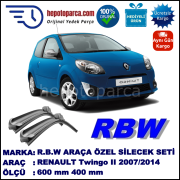 RENAULT TWINGO 2 MUZ SİLECEK TAKIMI RBW ARACA ÖZEL (2007-2014)
