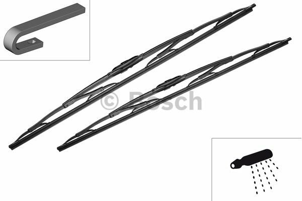 Twin Silecek Seti - [600/600 mm]609RENAULT; IVECO; Master 2.5 dCi 120 200310 - 200610; Master 2.5 dCi 100 200611 - 201004; Master 2.8 dTi 120 199710 - 200309; Master 2.5 dCi 120 200611 - 201004; Master 2.5 Diesel 199710 - 200309; Master 2.5 dCi 120 F
