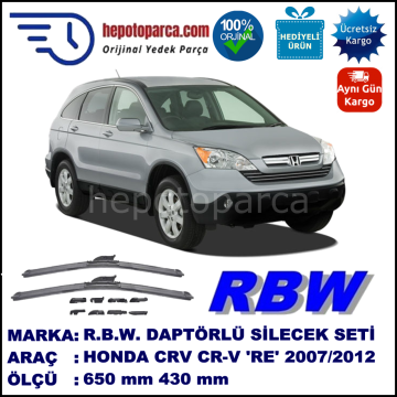 HONDA CRV CR-V [RE] 01.2007-2012 650 / 430  mm.  RBW  ADAPTÖRLÜ MUZ SİLECEK SETİ