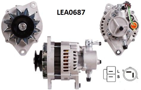 LUCAS LEA 0687  ALTERNATÖR 14V 100A ISUZU/J10  VAKUMLU