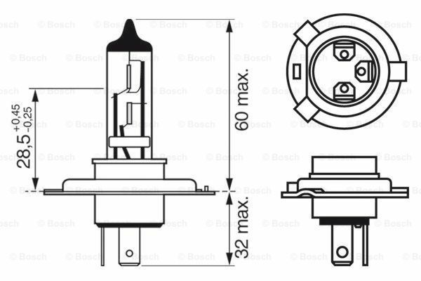 Ampul - Longlife Daytime - 12 V - H4 - 60/55 W - P P43t Tekli raf ambalajı