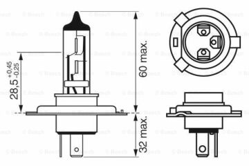 Ampul - Longlife Daytime - 12 V - H4 - 60/55 W - P P43t Tekli raf ambalajı