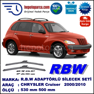CHRYSLER PT Cruiser [PT] 06.2000-12.2010, 530 / 500 mm.  RBW  ADAPTÖRLÜ MUZ SİLECEK SETİ