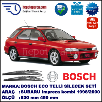 SUBARU Impreza Kombi [GC, GF] 08.98-09.00 530 / 450 mm. BOSCH ECO Telli Silecek 2'li Takım