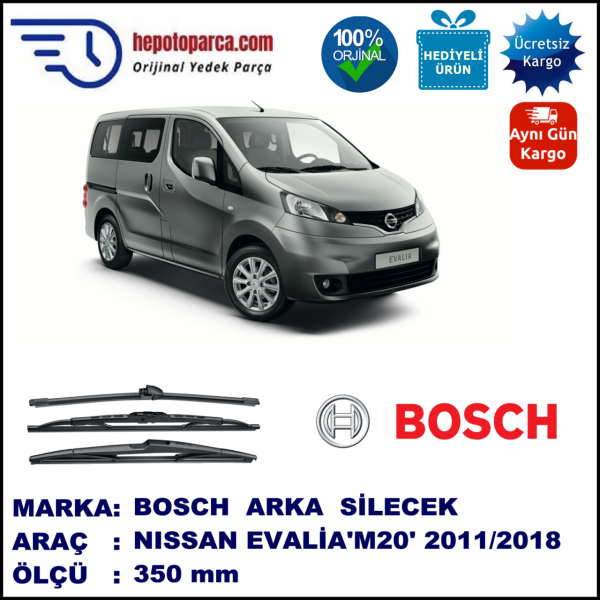 NISSAN Evalia [M20M] 350 mm 01.2011-... BOSCH Arka Silecek