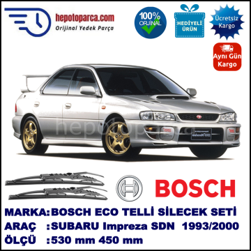 SUBARU Impreza Sedan [GC, GF] 01.93-09.00 530 / 450 mm. BOSCH ECO Telli Silecek 2'li Takım