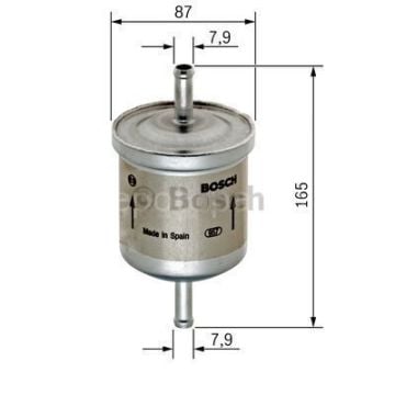 VOLVO S40 1 I 1.8 16V (08.2000 - 01.2004) BOSCH Filtre Seti filitre