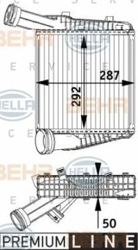 Volkswagen Group - TURBO RADYATÖRÜ AUDI Q7 - PORSCHE CAYENNE - VW TOUAREG  7L6145804  95511064010