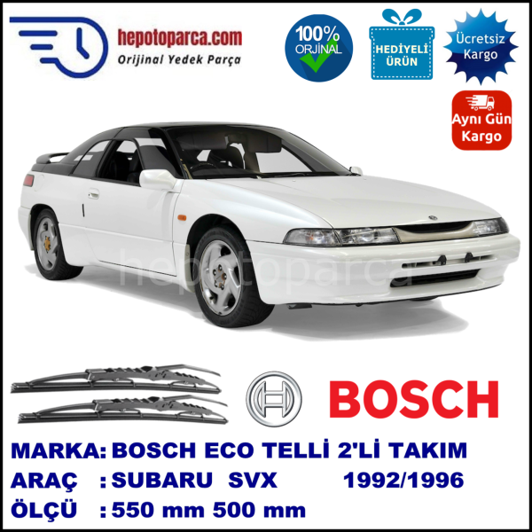 SUBARU SVX  09.92-12.96 550 / 500 mm. BOSCH ECO Telli Silecek 2'li Takım