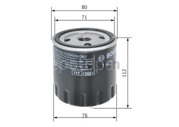 VOLVO V40 1 I 1.9D (03.2000 - 04.2004) BOSCH Filtre Seti filitre