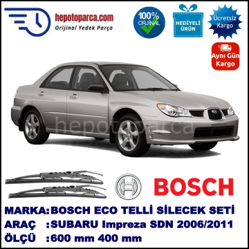 SUBARU Impreza Sedan [G12] 06.07-12.11 600 / 400 mm. BOSCH ECO Telli Silecek 2'li Takım