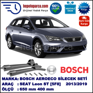 SEAT Leon ST [5F8] 08.2013-..., 650 / 400 mm. BOSCH AEROECO Aparatlı Muz Silecek