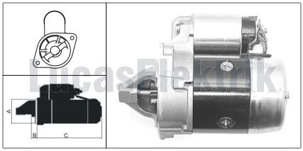 61924102  MARS MOTORU 12V/0,9KW/8DIS HYUNDAI  ACCENT OTOMATIK BINEK