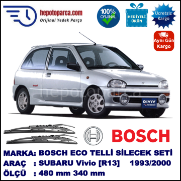 SUBARU Vivio [R13] 08.93-04.00 480 / 340 mm. BOSCH ECO Telli Silecek 2'li Takım