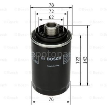 AUDI A4 1.8 TFSI (11.2007 - 05.2008) BOSCH Filtre Seti filitre