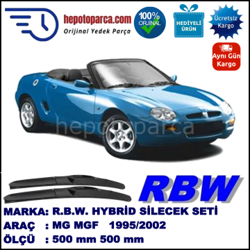 MG MGF  10.95-03.02 500 / 500 mm. RBW Hybrid Silecek Seti. U Kanca Uyumlu Hibrit