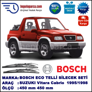 SUZUKI Vitara Cabrio [ET] 01.95-03.98 450 / 450 mm. BOSCH ECO Telli Silecek 2'li Takım