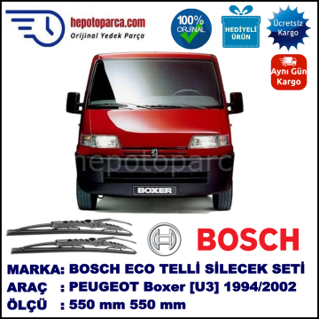 PEUGEOT Boxer  [U3] 02.1994-02.2002 550 / 550 mm. BOSCH Telli Silecek 2'li Takım