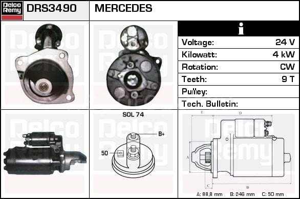 19024258 MARŞ MOTORU 24V JF MERCEDES KAMYON 2521