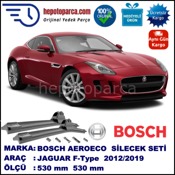JAGUAR F-Type  10.2012-..., 530 / 530 mm. BOSCH AEROECO Aparatlı Muz Silecek