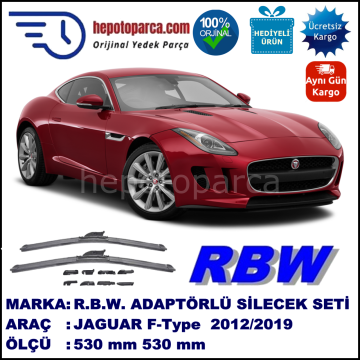 JAGUAR F-Type  10.2012-..., 530 / 530 mm.  RBW  ADAPTÖRLÜ MUZ SİLECEK SETİ