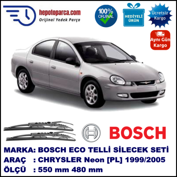 CHRYSLER Neon [PL] 09.99-12.05 550 / 480 mm. BOSCH ECO Telli Silecek 2'li Takım