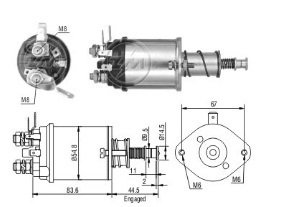 ZM 614  MARŞ OTOMATİĞİ 12V  BMC TM30 MF KULAKLI MASSEY FERGUSON ZM 614 TOT 131