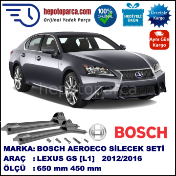 LEXUS GS [L1] 01.2012-..., 650 / 450 mm. BOSCH AEROECO Aparatlı Muz Silecek