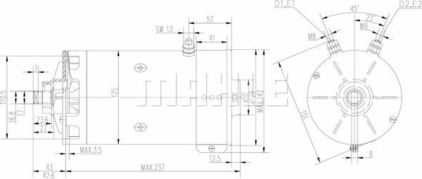 MM 292 Z1660 24V 3KW LETRİKA MAHLE ISKRA MM292 72736508 11216267500   3838922095166   3838922095166