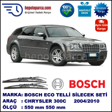 CHRYSLER 300C Touring [LE] 10.04-08.10 550 / 550 mm. BOSCH ECO Telli Silecek 2'li Takım