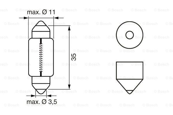 Ampul - Longlife Daytime - 12 V - C5W - 5 W - SV8, SV8,5-8 Tekli raf ambalajı
